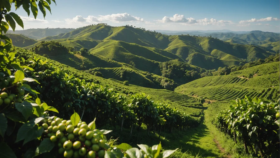 Kaffeegürtel - ein geografisches Band rund um den Äquator, in dem die idealen klimatischen Bedingungen für den Anbau von Kaffeepflanzen herrschen